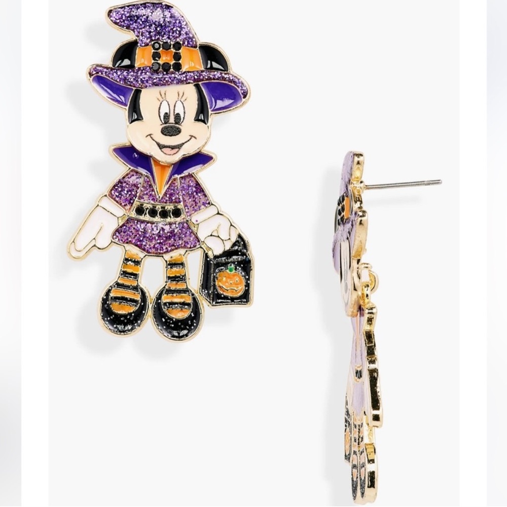 Disney X Baublebar Halloween Minnie Mouse Wearing Witch Costume Stud Earrings